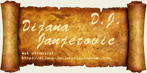 Dijana Janjetović vizit kartica